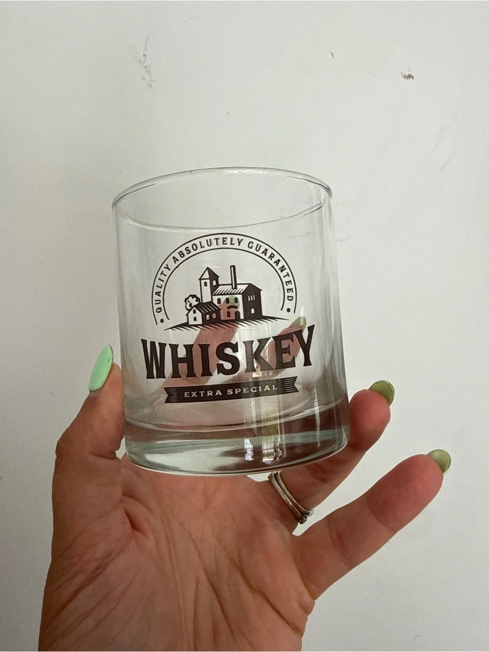 Whiskey Rocks Glass with Vintage‎ Logo